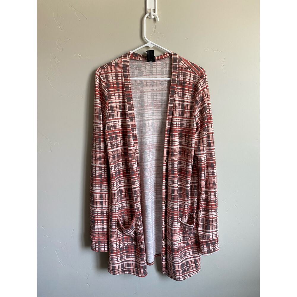 Agnes and Dora Long Fall Colored Buttoned Cardigan - Picture 1 of 4